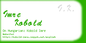 imre kobold business card